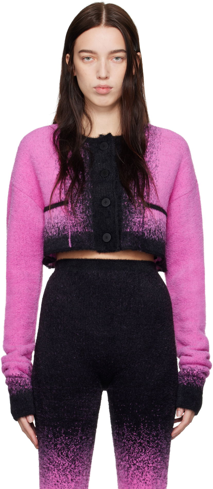 Sweater Ottolinger Ottolinger Boxy Knit Cardigan Rosa | 1070601321