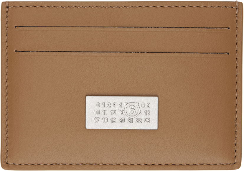 Plånbok Maison Margiela MM6 Maison Margiela Leather Card Holder Brun | SA5UI0013 P7258