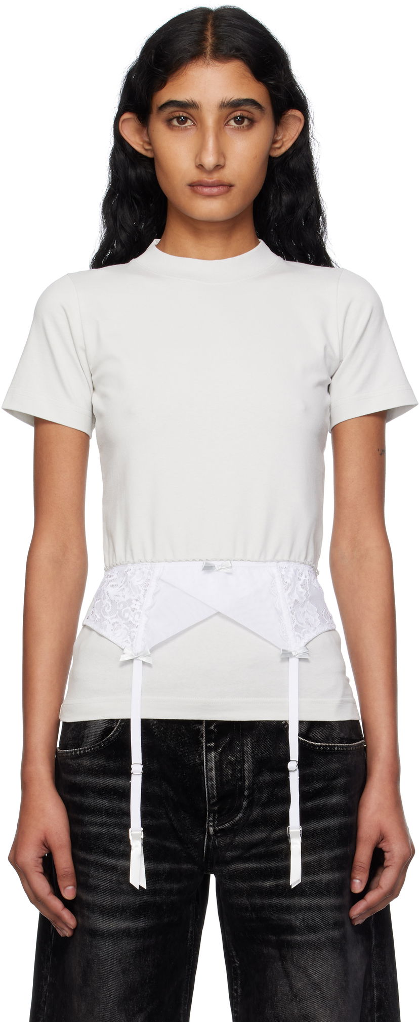 T-shirt Balenciaga Balenciaga Lingerie T-Shirt Vit | 828869TNVB2