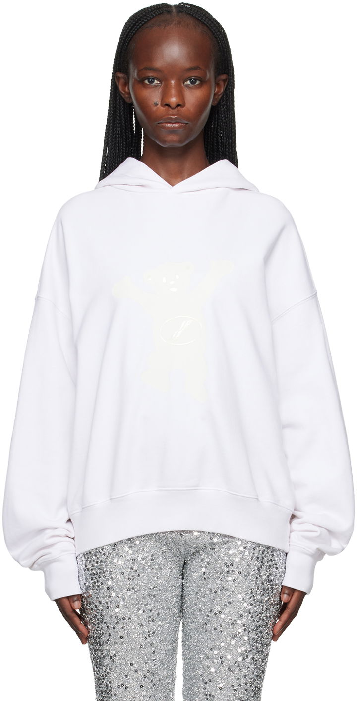 Sweatshirt We11done We11done Printed Hoodie Vit | WD-TH3-22-727-U-IV