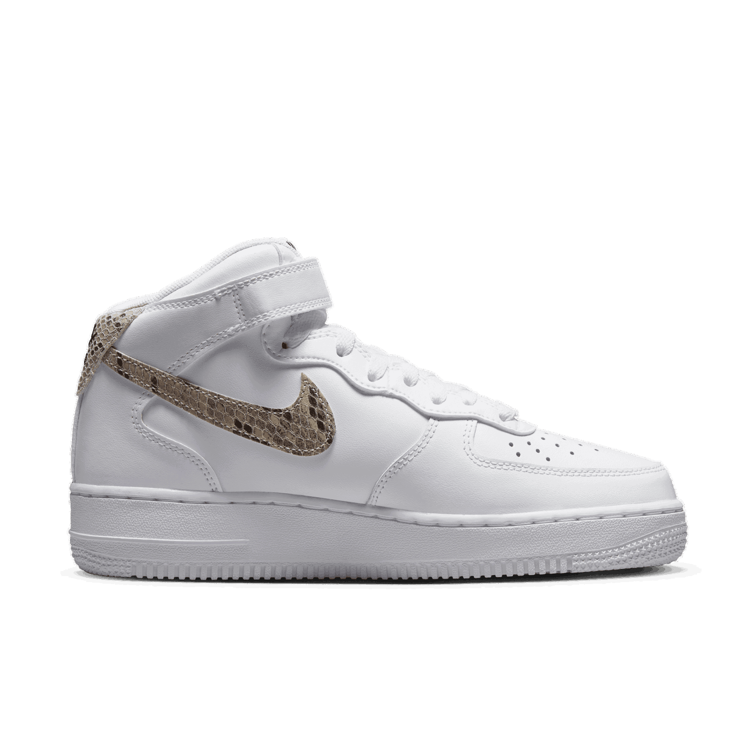 Sneakers och skor Nike Air Force 1 '07 Mid White Snake Swoosh W Vit | DD9625-101, 1
