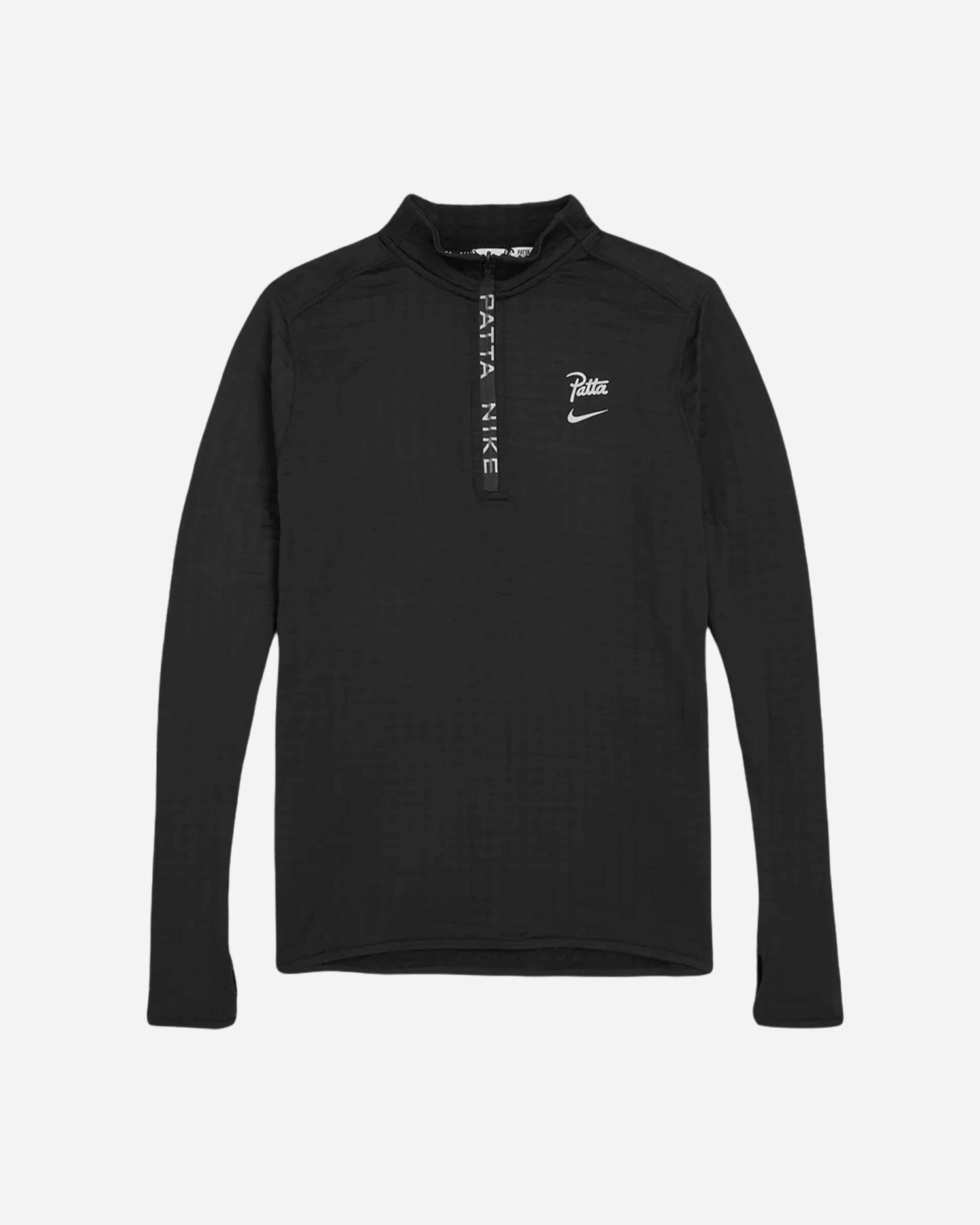 T-shirt Nike Patta Running Team Half-Zip Longsleeve Black Svart | FJ3069-010, 0
