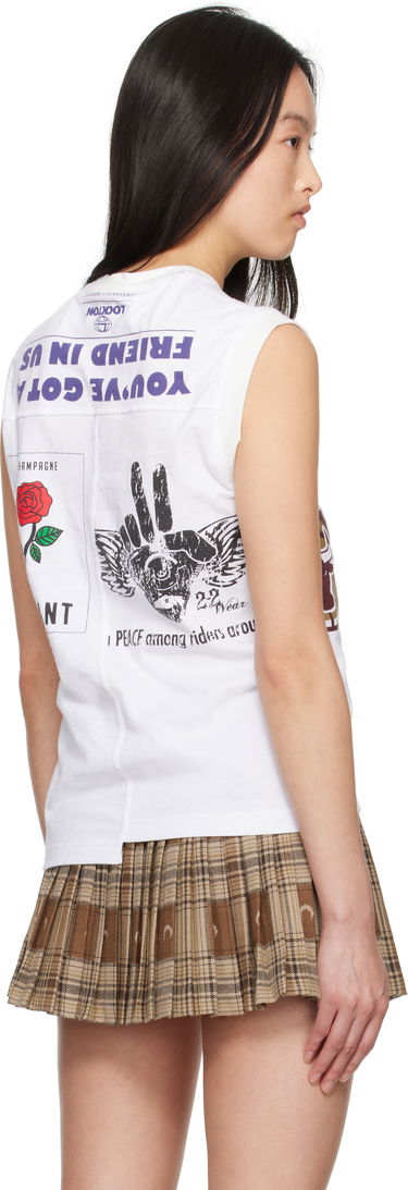 Linne Marine Serre Marine Serre Graphic Print Tank Top Vit | MTT090A UJER0003, 2