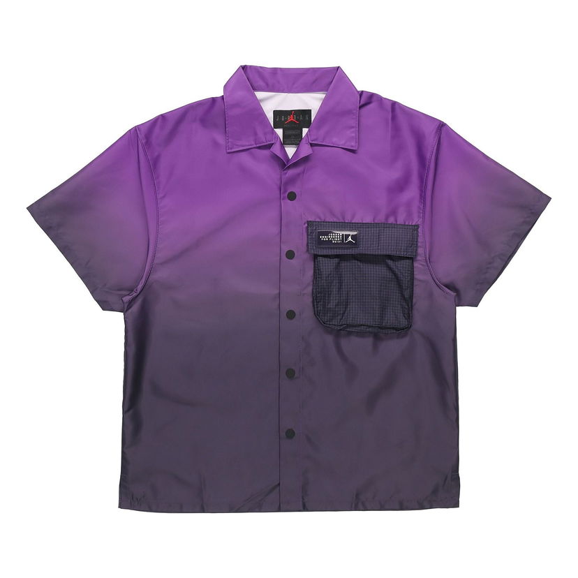 Skjorta Jordan Jordan 23 Engineered Gradient Pocket Breathable Short Sleeve Shirt Purpur | CZ4821-578