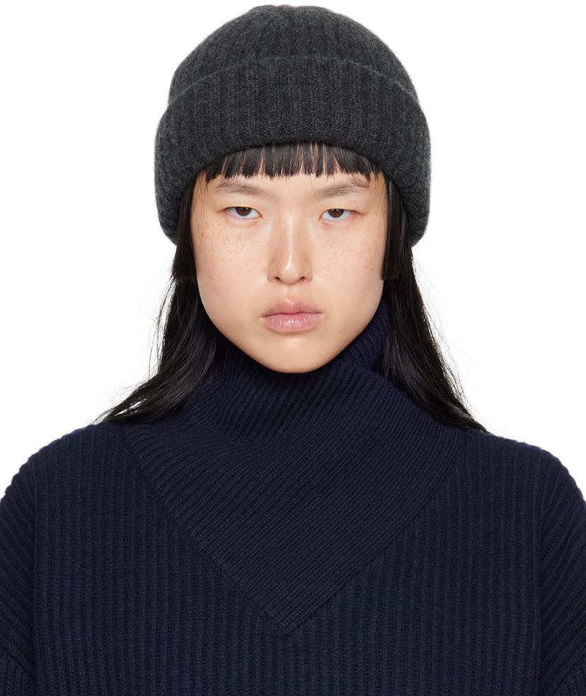Mössa TOTEME Chunky Brim Beanie Grå | 224-7021-753