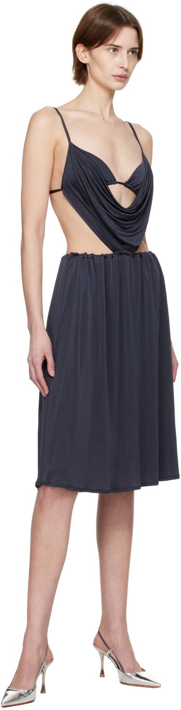 Klä Diesel Diesel D-Showomen Cowl Neck Midi Dress Mörkblå | A17621 0QMAX, 3