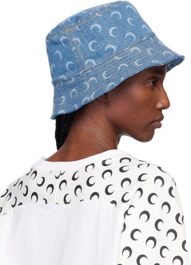 Hatt Marine Serre Marine Serre Moon Laser Denim Bucket Hat Blå | UHG030ACDEN0002, 2