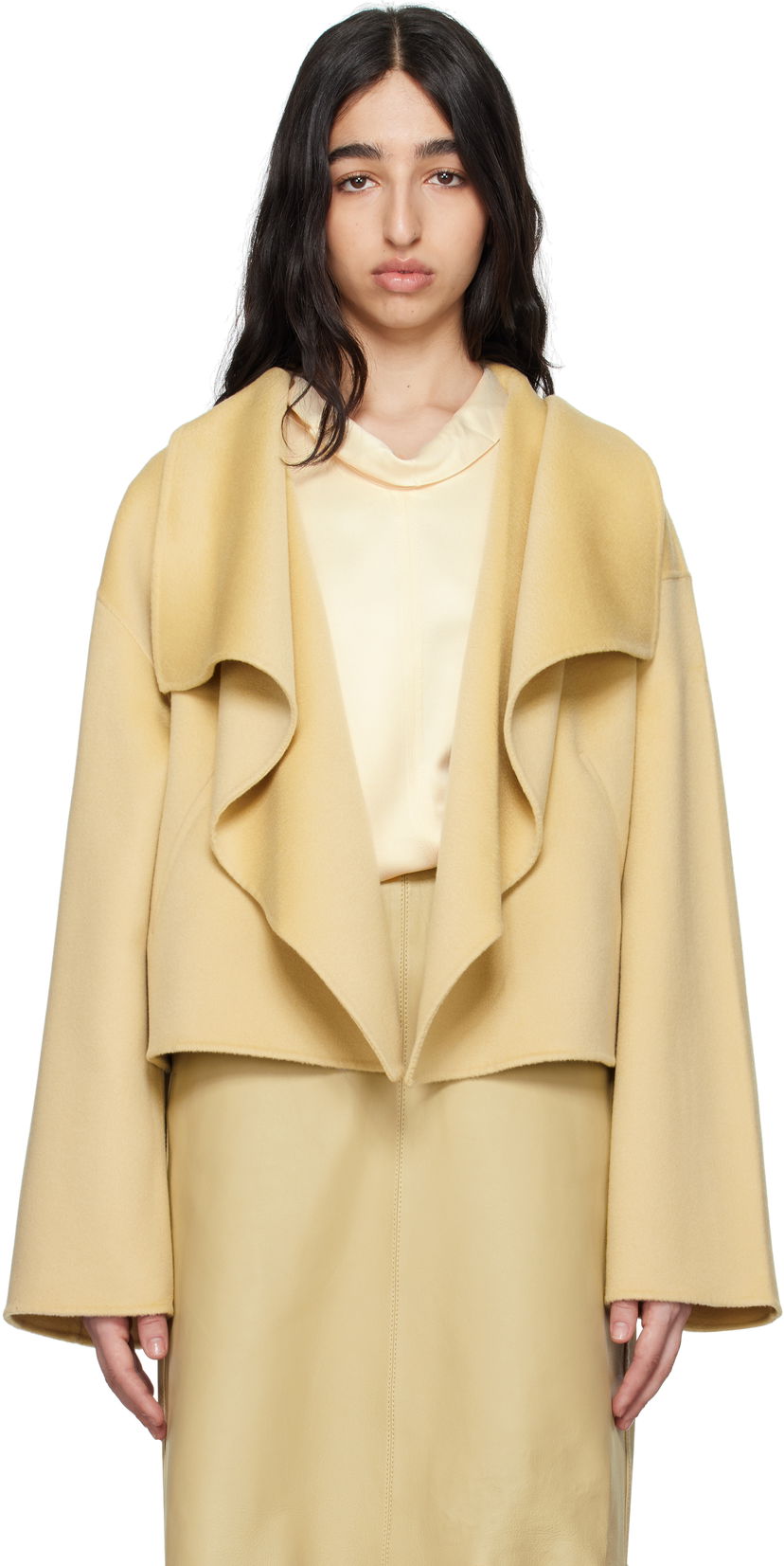 Jacka TOTEME TOTEME Signature Doublé Wool Jacket Gul | 252-WRO0203-FB0006