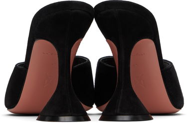 Skovård Amina Muaddi Amina Muaddi Lupita Suede Heeled Sandals Svart | LUPITA SLIPPER CL SUEDE, 1
