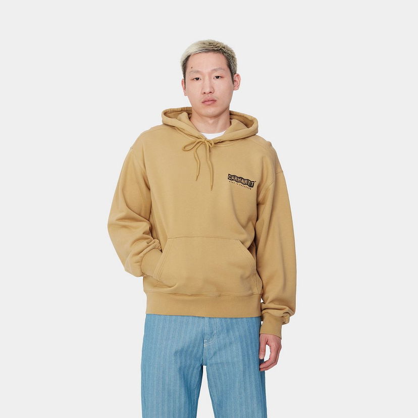 Sweatshirt Carhartt WIP Stone Washed Relaxed Fit Hoodie Beige | I033621_9