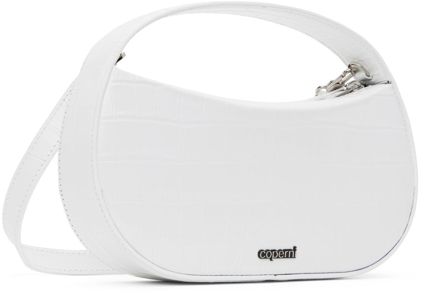 Handväska Coperni Coperni Small Sound Swipe Croco Bag Vit | COPBA72BIS838B, 1