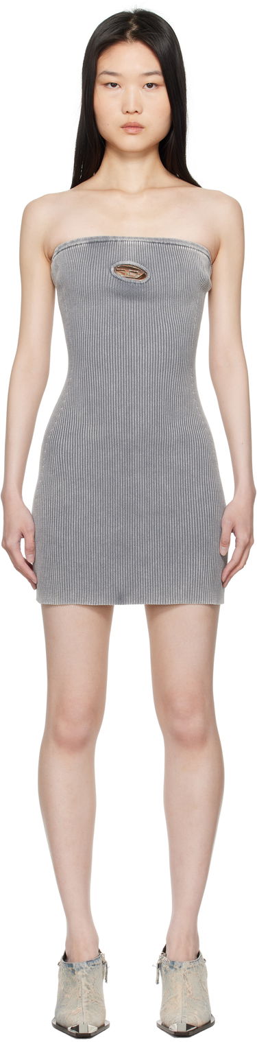Klä Diesel Ribbed Cutout Mini Dress Grå | A16282 0DBDI, 0