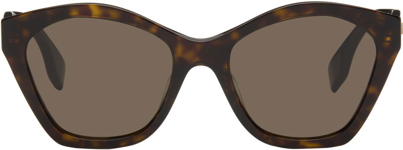 Solglasögon FENDI Fendi Lettering Cat-Eye Sunglasses Brun | FE40175IW5452E 192337228742