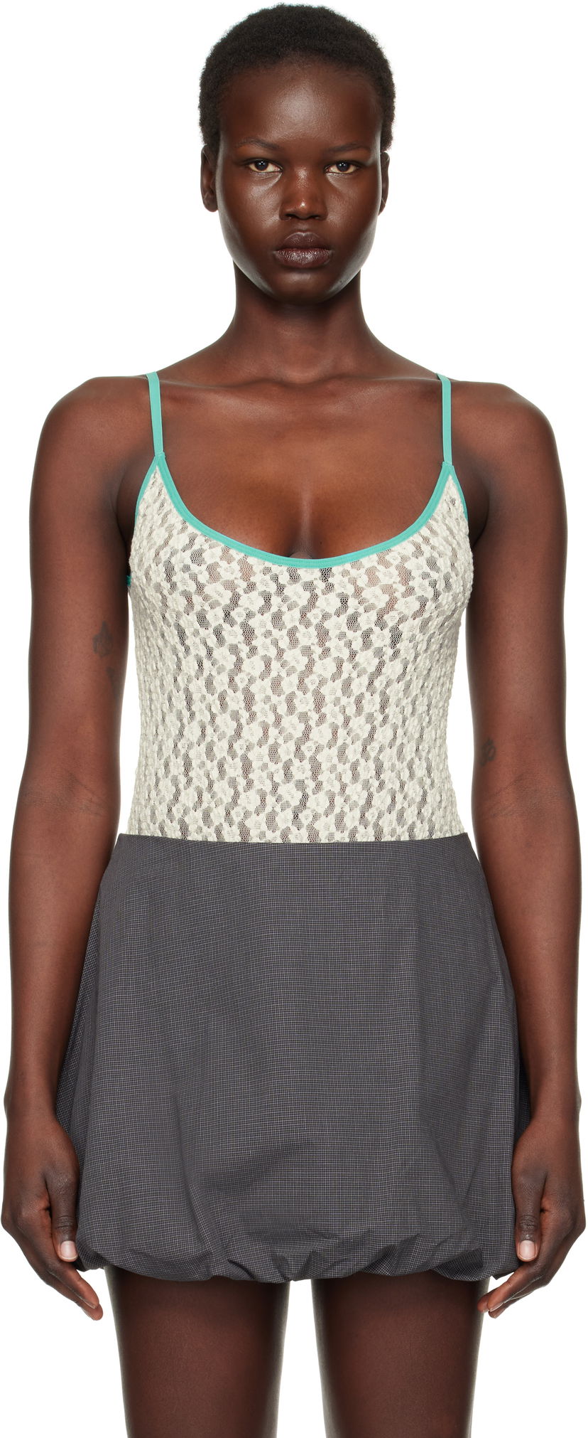 Klä Baserange Baserange Musial Bodysuit with Bubble Hem Skirt Flerfärgad | ONMU-LA-SP25