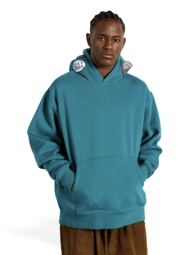 Sweatshirt Pleasures Worms Hoodie Turkos | P23F022-GREEN