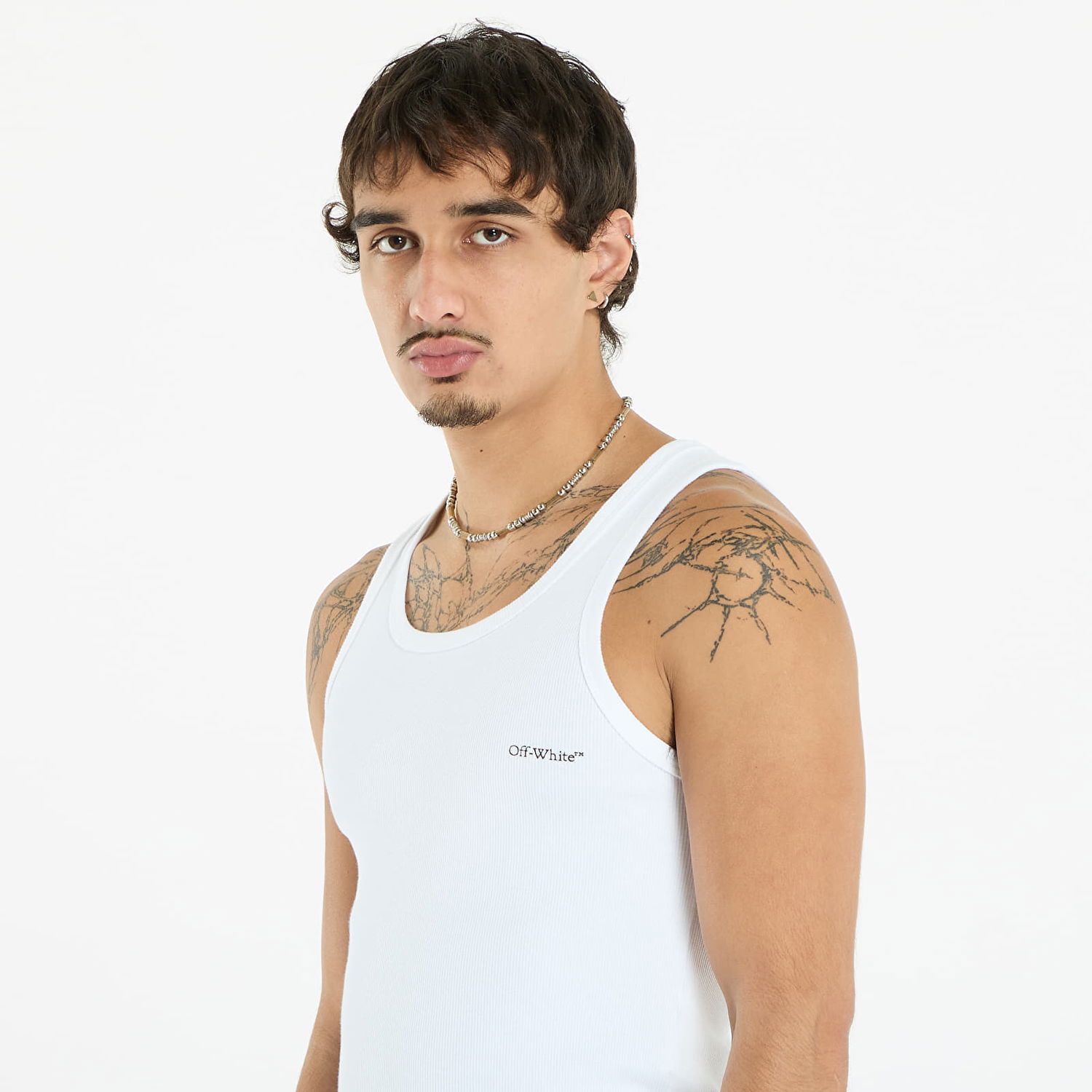 Linne Off-White Off-White Bookish Rib Tank Top Vit | OMUY006C99JER0020110, 1