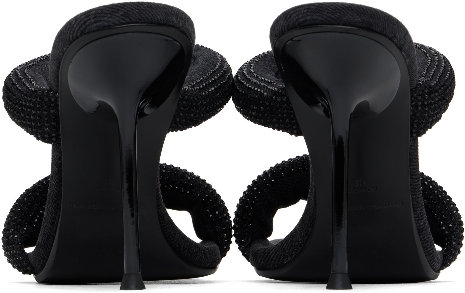 Sneakers och skor Alexander Wang Alexander Wang Julie 105mm Heeled Sandals Svart | 30125S004, 1