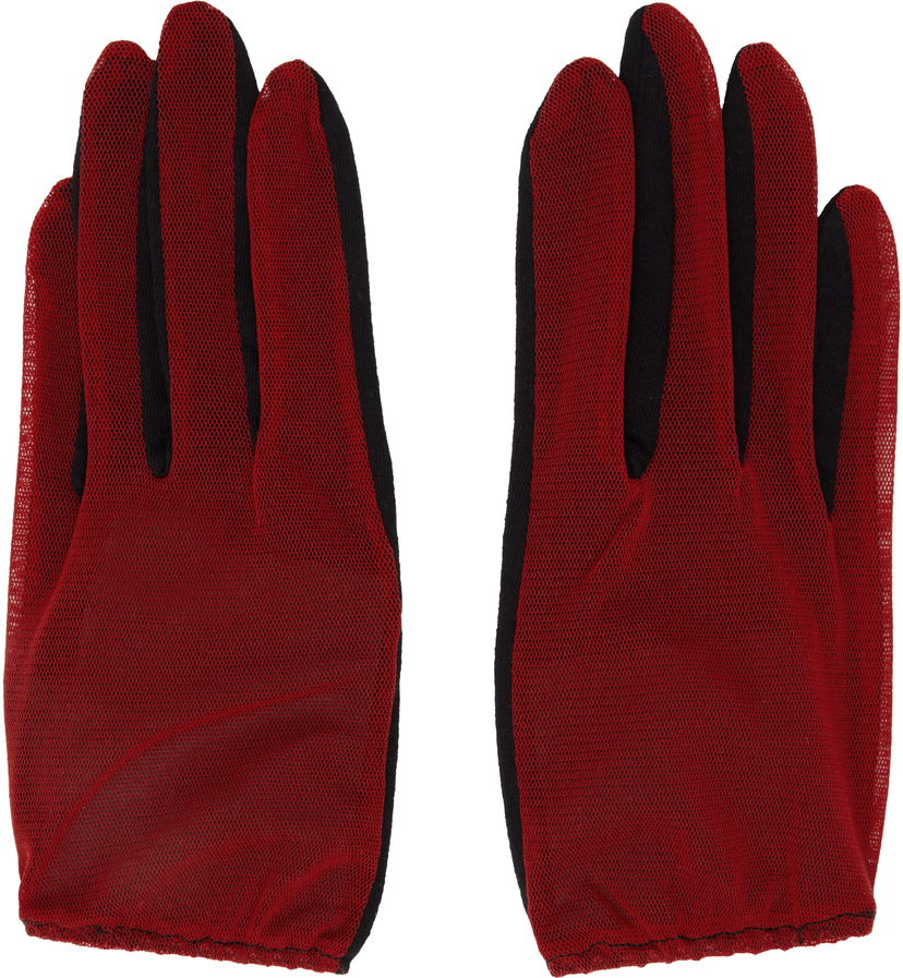 Handskar Yohji Yamamoto Yohji Yamamoto Short Combi Gloves Röd | FP-W02-063