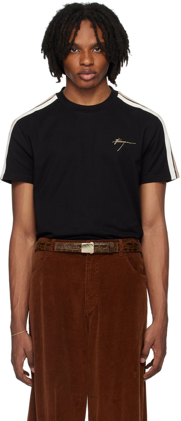 T-shirt FERRAGAMO Signature Logo T-Shirt Svart | 776294