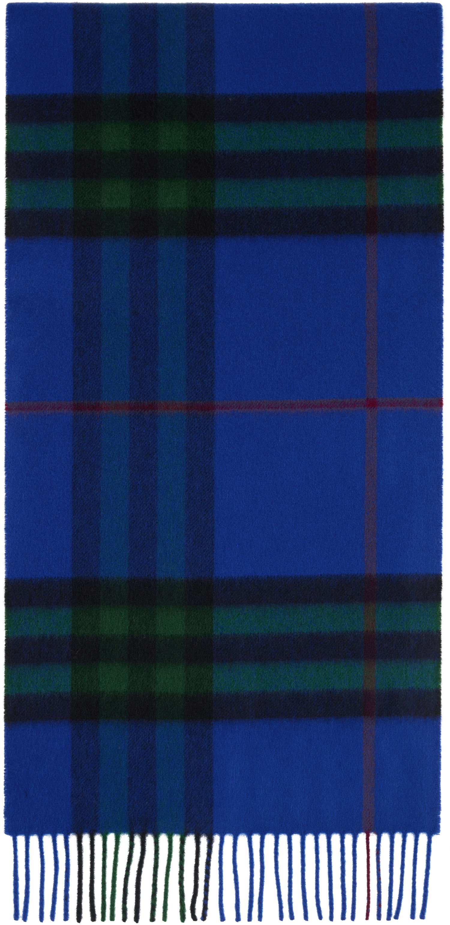 Halsduk Burberry Burberry Check Cashmere Scarf Blå | 8112630, 0