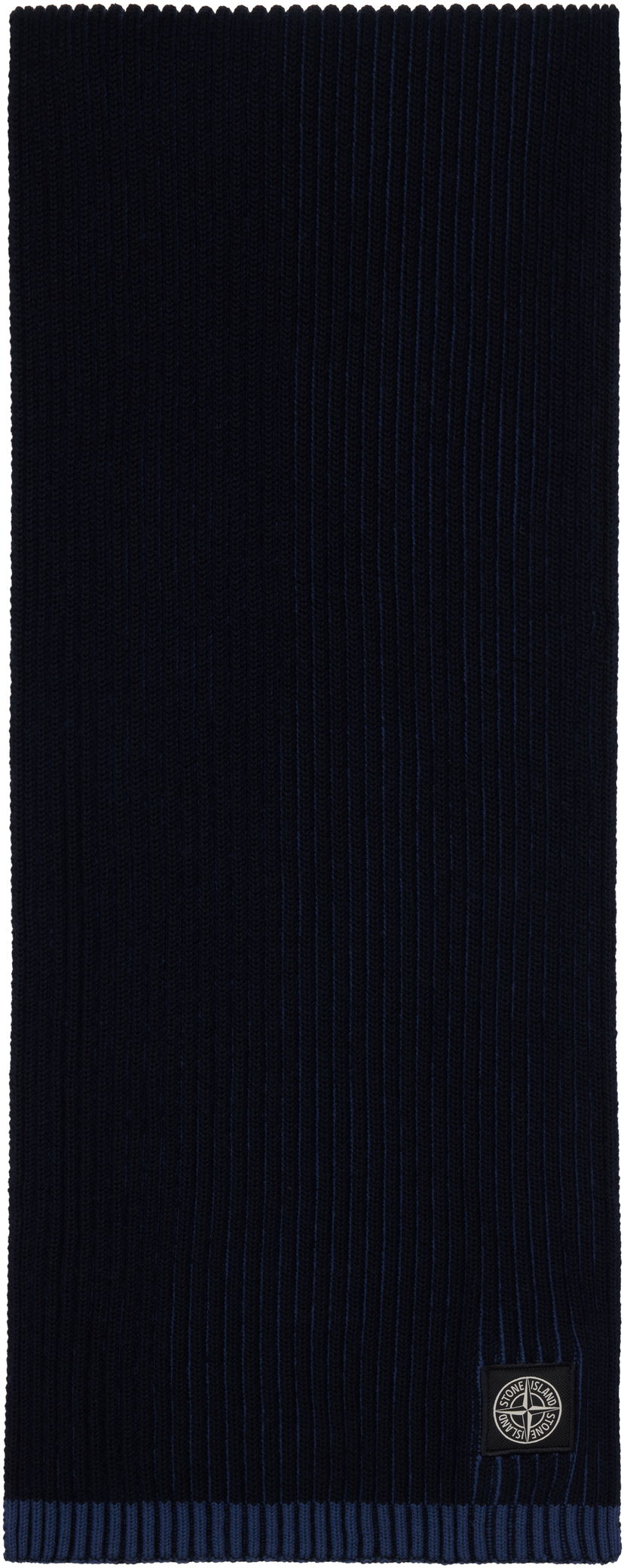 Halsduk Stone Island Stone Island Knitted Scarf with Logo Patch Mörkblå | 8115N06C5