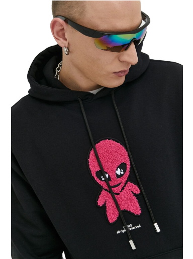 Sweatshirt GCDS Wirdo Regular Hoodie Svart | SS23M100180