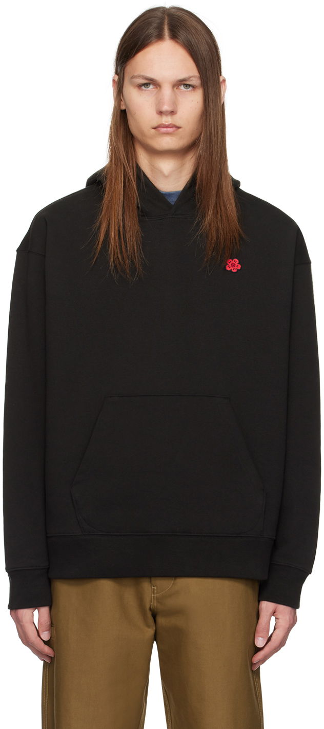 Sweatshirt KENZO Black Paris Boke Flower Hoodie Svart | FE65SW2274MT