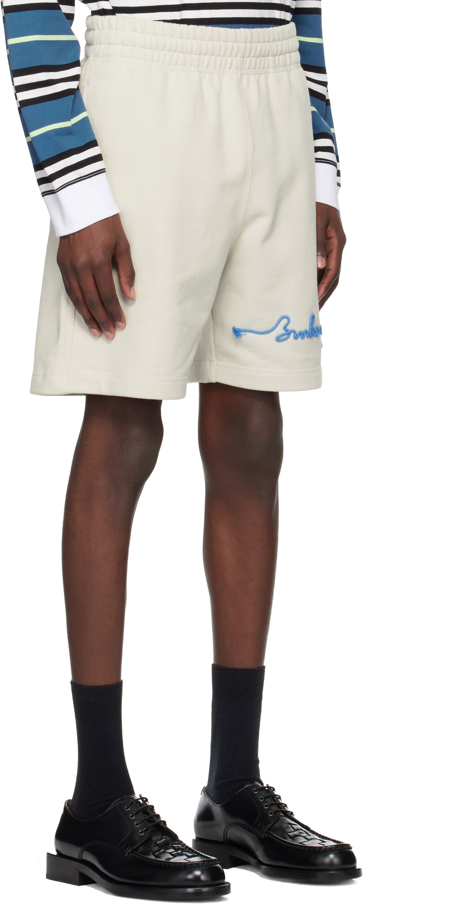 Shorts Burberry Burberry Knot Logo Cotton Shorts Beige | 8109168, 1