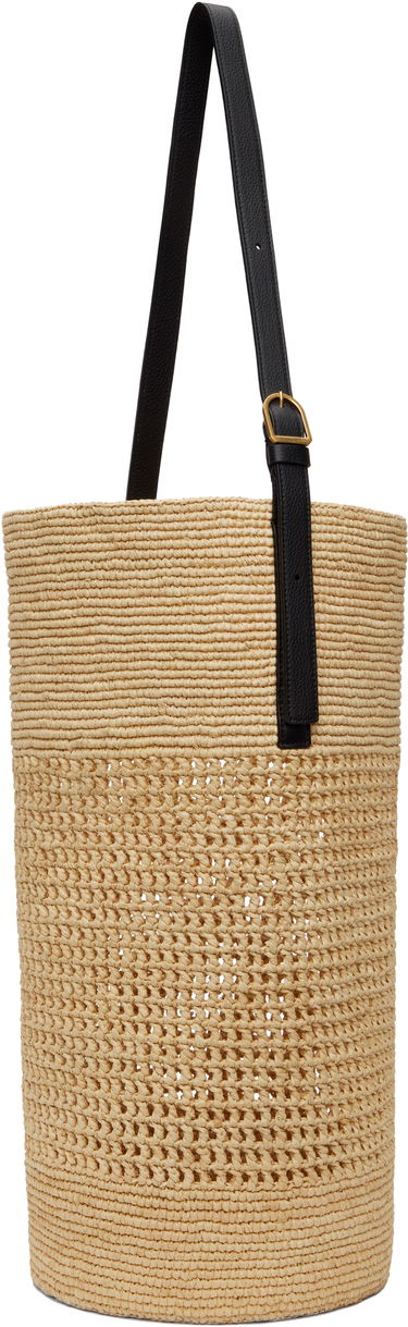 Tygpåse Khaite KHAITE Billie Raffia Bucket Tote Beige | H2047-727, 1