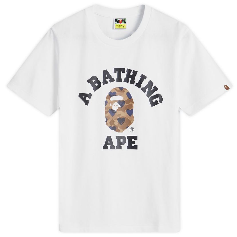T-shirt BAPE I love Bape College T-Shirt Vit | 001TEK802109L-WH7