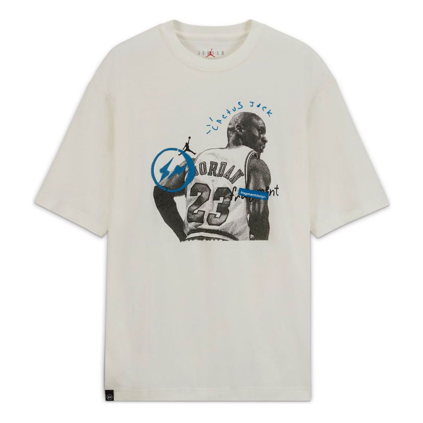 T-shirt Jordan Travis Scott x Fragment Design T-Shirt Vit | DJ0620-133