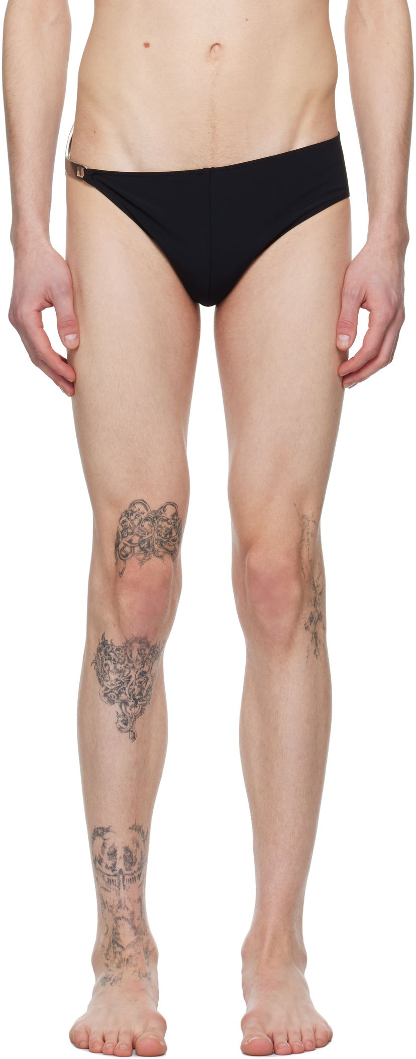 Badkläder Rick Owens Rick Owens Hollywood Hydra Swim Briefs Svart | RU01E5013 NSB