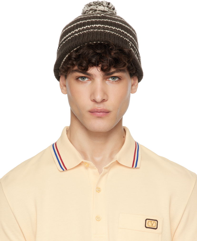 Mössa Valentino 'Chez ' Knitted Wool Beanie Svart | 6Y2HB02JSNW