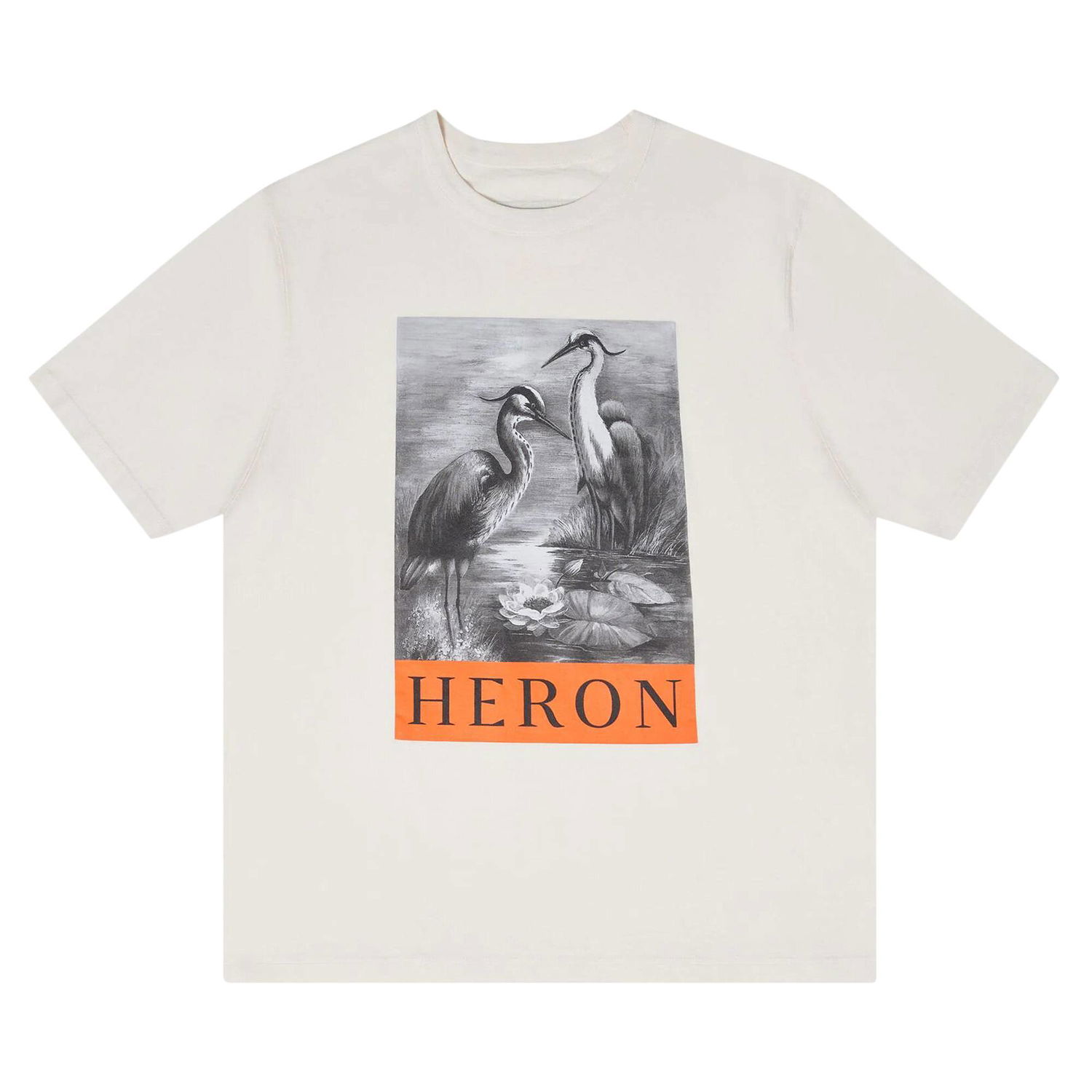 T-shirt HERON PRESTON Graphic Print T-Shirt Vit | HMAA032C99JER0030110, 1