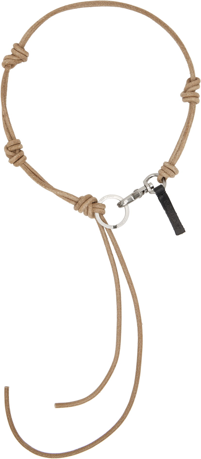 Nyckelringar OUR LEGACY Our Legacy Udon Ladon Suede Necklace Beige | A4248ULN