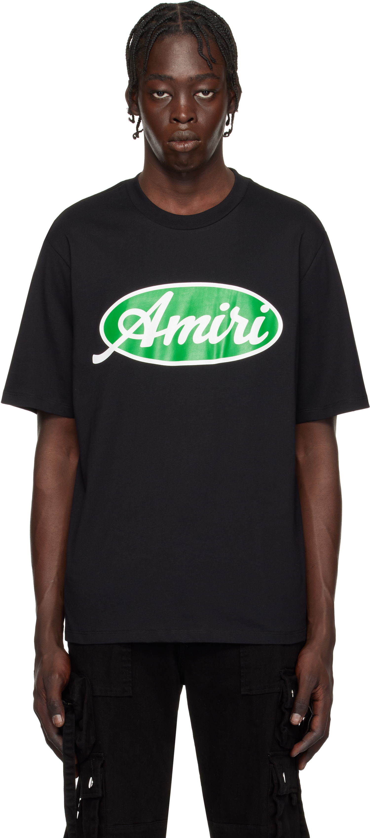 T-shirt AMIRI Oval Logo T-Shirt Svart | AMJYTE1133, 0