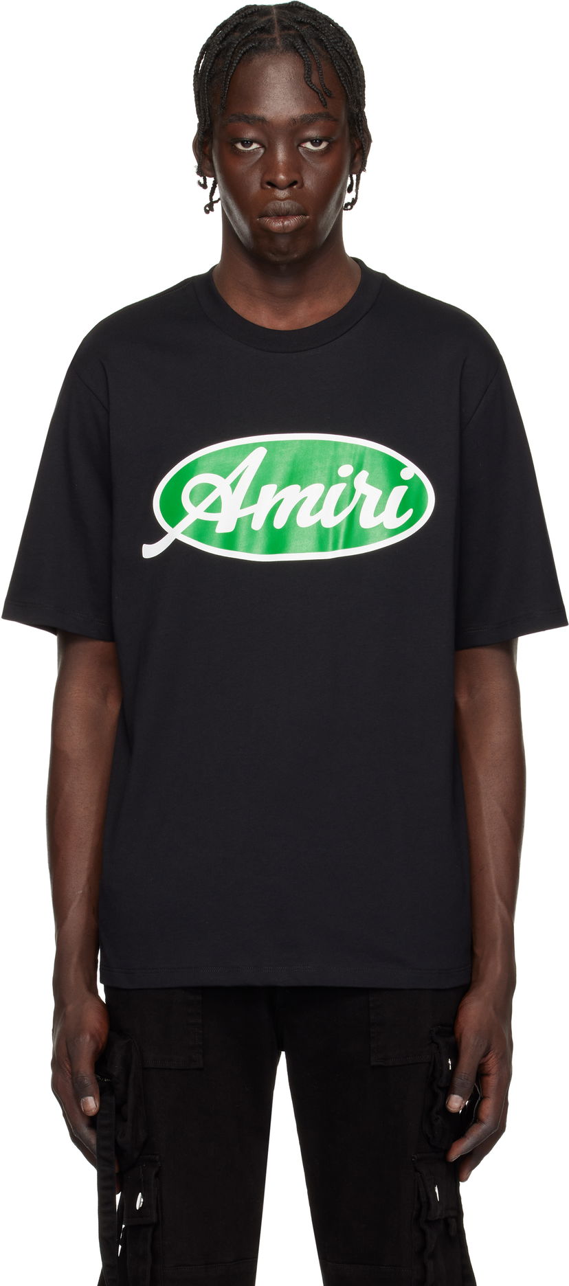 T-shirt AMIRI Oval Logo T-Shirt Svart | AMJYTE1133