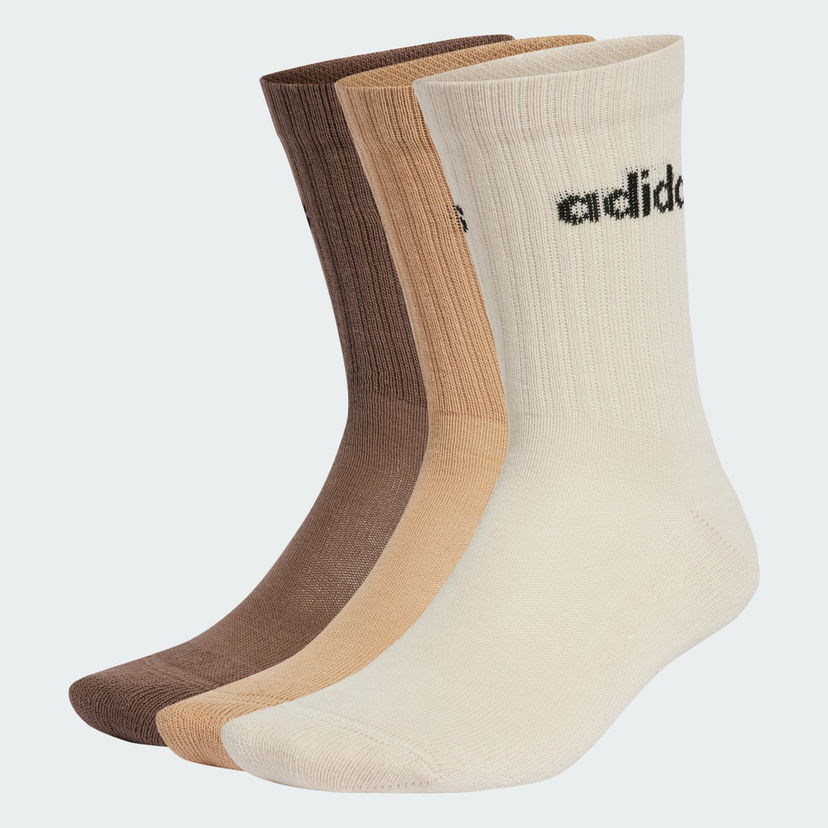 Strumpor adidas Performance Linear Crew Cushioned Socks (3 Pairs) Beige | IZ0106