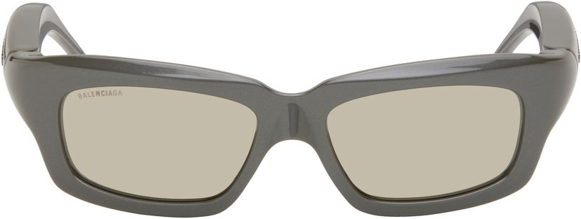 Solglasögon Balenciaga Balenciaga Rectangular Sunglasses Grå | BB0385S-003