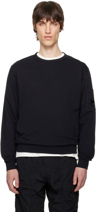 Sweater C.P. Company C.P. Company Light Fleece Crewneck Sweatshirt Svart | 18CMSS019A-002246G, 0
