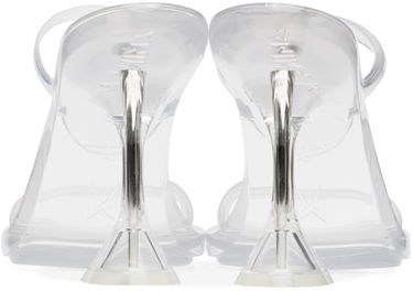 Skovård Amina Muaddi Amina Muaddi Brito Transparent Heeled Slingback Sandals Vit | 11S333532BRI, 1
