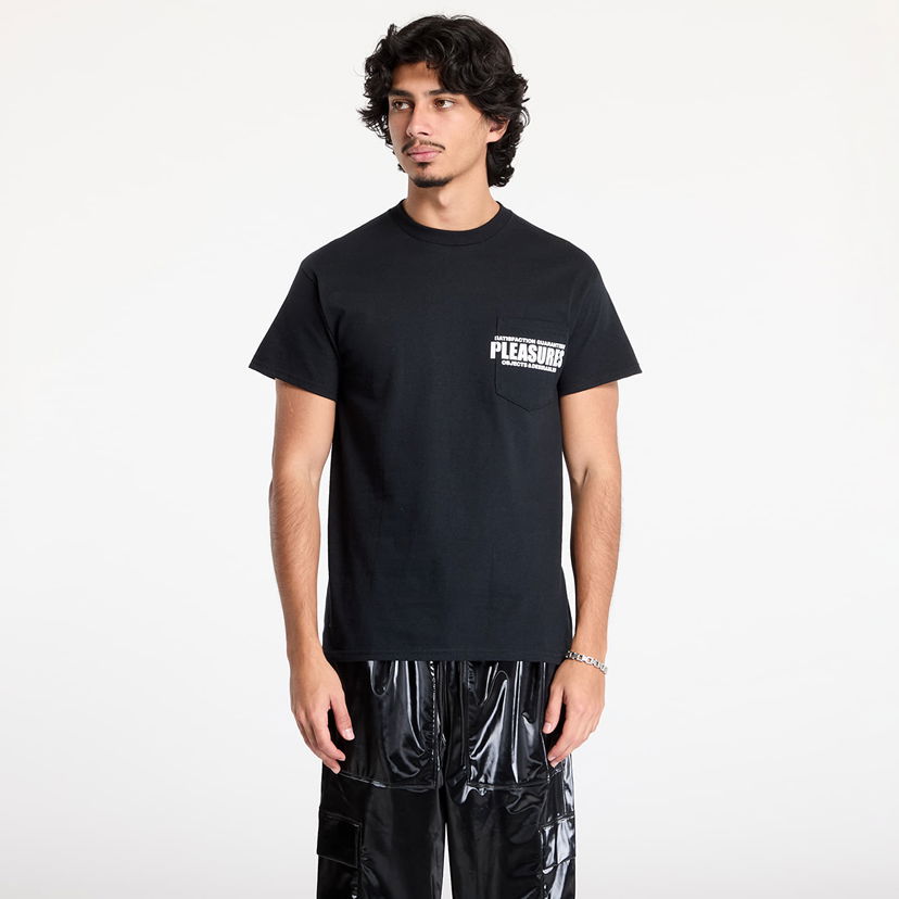 T-shirt Pleasures Staff Pocket Black T-Shirt Svart | P24W044 BLACK