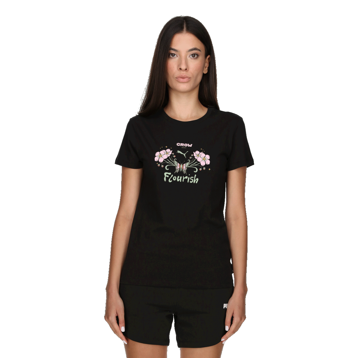 T-shirt Puma GRAPHICS GROW & FLOURISH Graphic T-Shirt Svart | 625407-01, 0