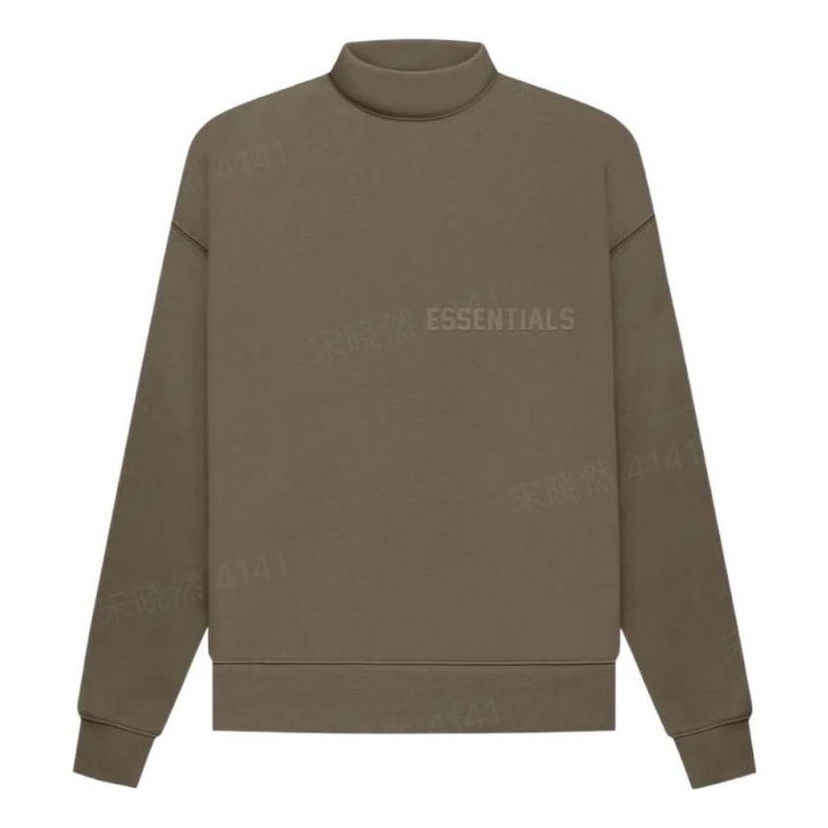 Sweater Fear of God Fear of God Essentials Mockneck Sweatshirt Grön | FOG-FW22-604
