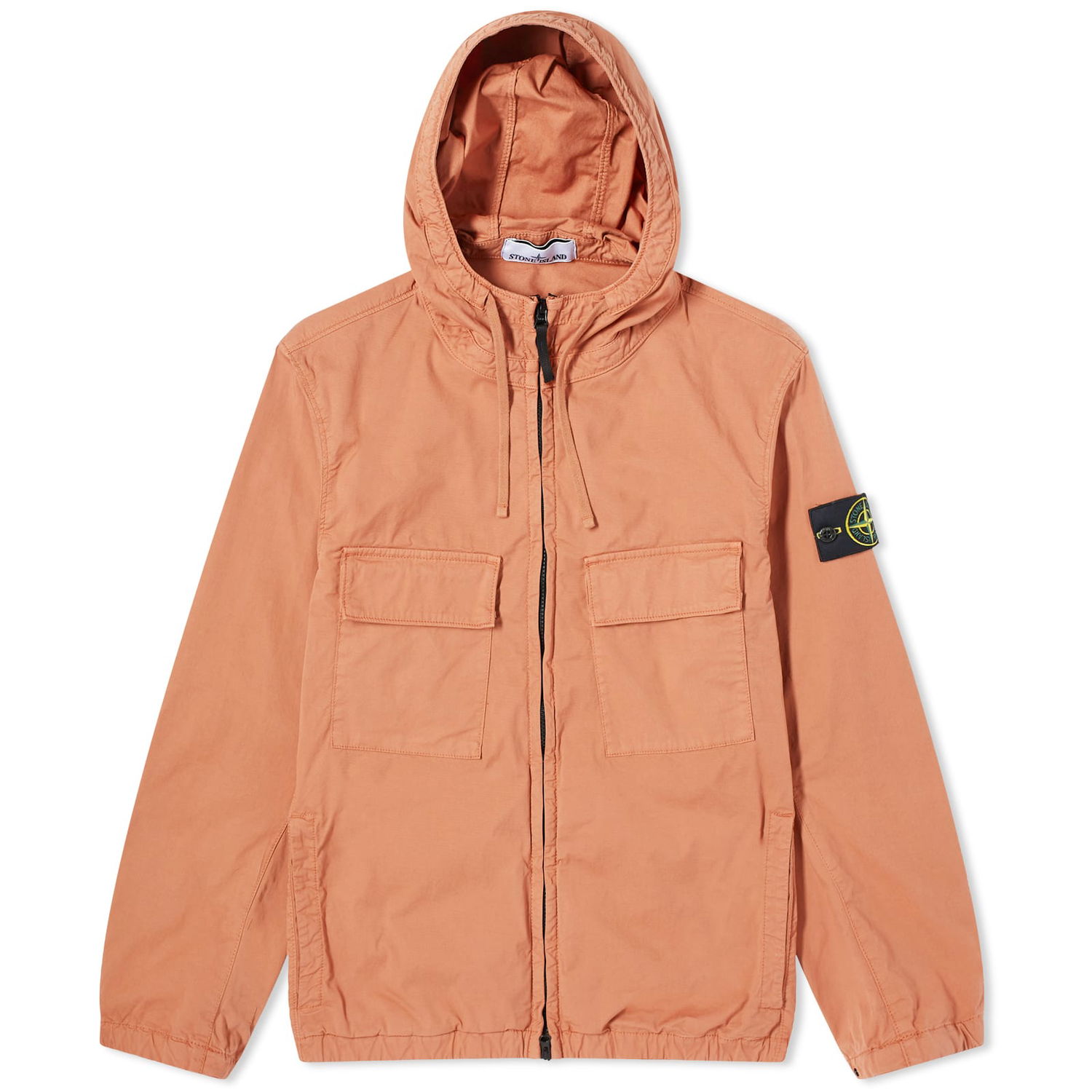 Jacka Stone Island Supima Cotton Twill Stretch-TC Hooded Jacket Orange | 801542610-V0013, 0