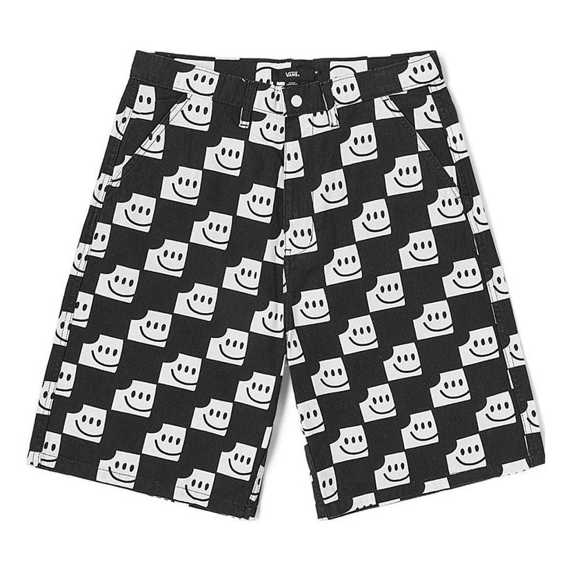 Shorts Vans Checkerboard Smiley Shorts Svart | VN000EVTCAF