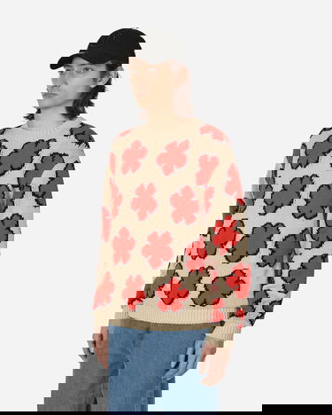 Sweater KENZO All-Over Boke Flower Jumper Beige | FD55PU3563CI 03, 2