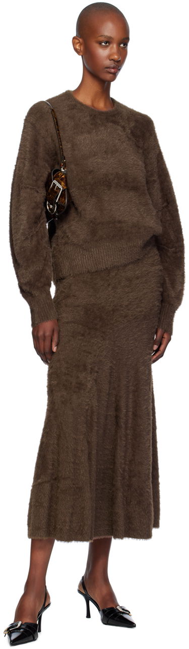 Sweater Helmut Lang Helmut Lang Eyelash Apex Women's Sweater Brun | O06HW707, 3