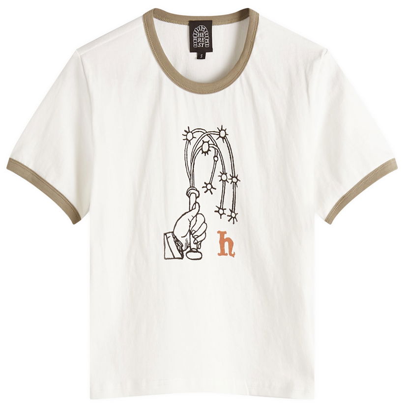 Crop top Heresy Heresy Women's Lash T-Shirt Vit | HSS25-T13E-ECR