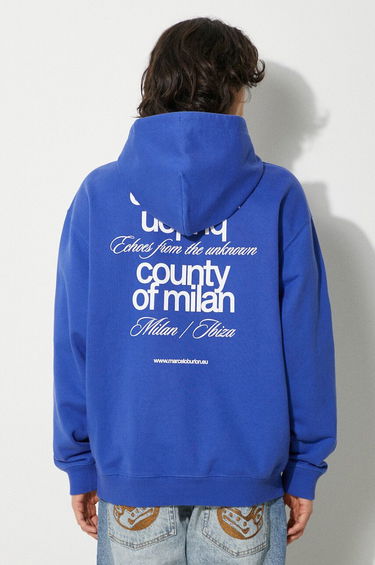Sweatshirt Marcelo Burlon Slogan Comfort Hoodie With Print Blå | CMBB106F24FLE0064501, 0